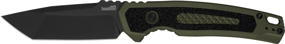 Kershaw Launch 16 3.45" Folding Tanto Plain Black Cerakote CPM M4 Automatic Knife — view 2