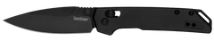 Kershaw Mini Iridium 3" D2 Spear Point Plain Folding Knife - Ice Blue Anodized Aluminum Handle — view 2