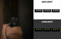 Meprolight USA Tru-Dot Front Sight Green/Tritium White Outline S&W J-Frame 1-7/8" Barrel - Black — view 2