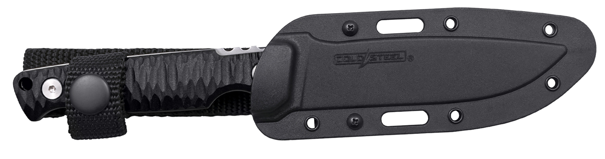 Cold Steel Razor Tek 4" Fixed Clip Point Plain Satin 4116 Krupp SS Black Textured Handle — view 2