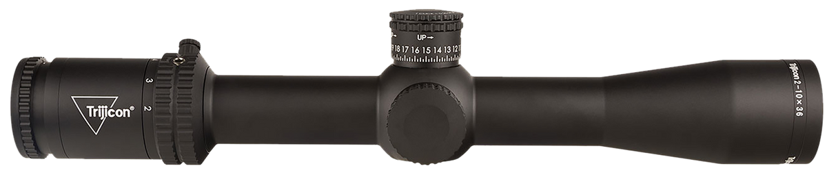 Trijicon Credo 2-10x36mm 30mm Tube FFP Illuminated Red MOA Precision Tree Riflescope - Matte Black — view 2