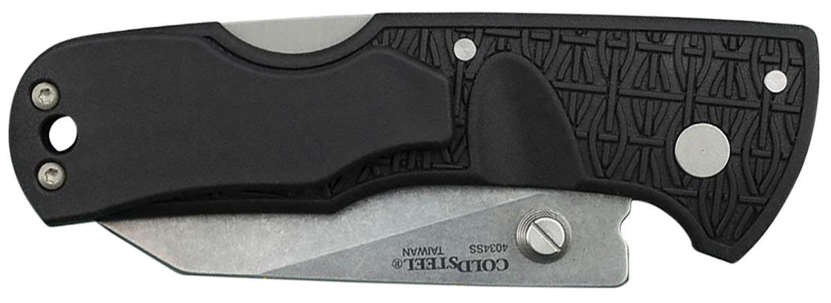 Cold Steel Kiridashi 2.5" Folding Sheepsfoot Plain 4116 SS Black Griv-Ex Handle — view 2