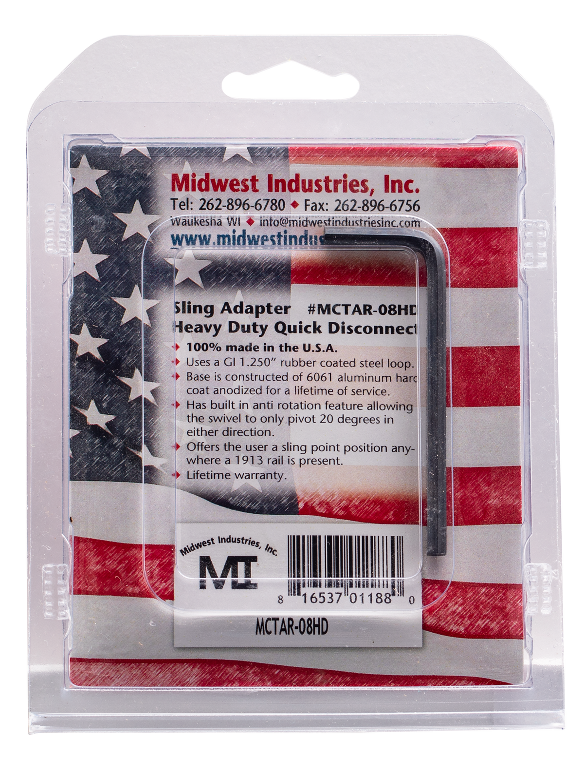 Midwest Industries MCTAR-08HD Heavy Duty Quick Detach Front Sling Adapter — view 2
