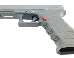 Cross Armory Extended Mag Catch Glock Gen 1-3 / P80 Red Anodized Aluminum — view 2