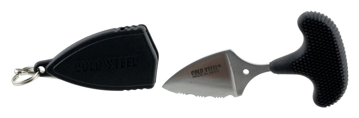 Cold Steel Mini Pal 1" Fixed Serrated AUS-8A SS Drop Point Black Handle — view 2