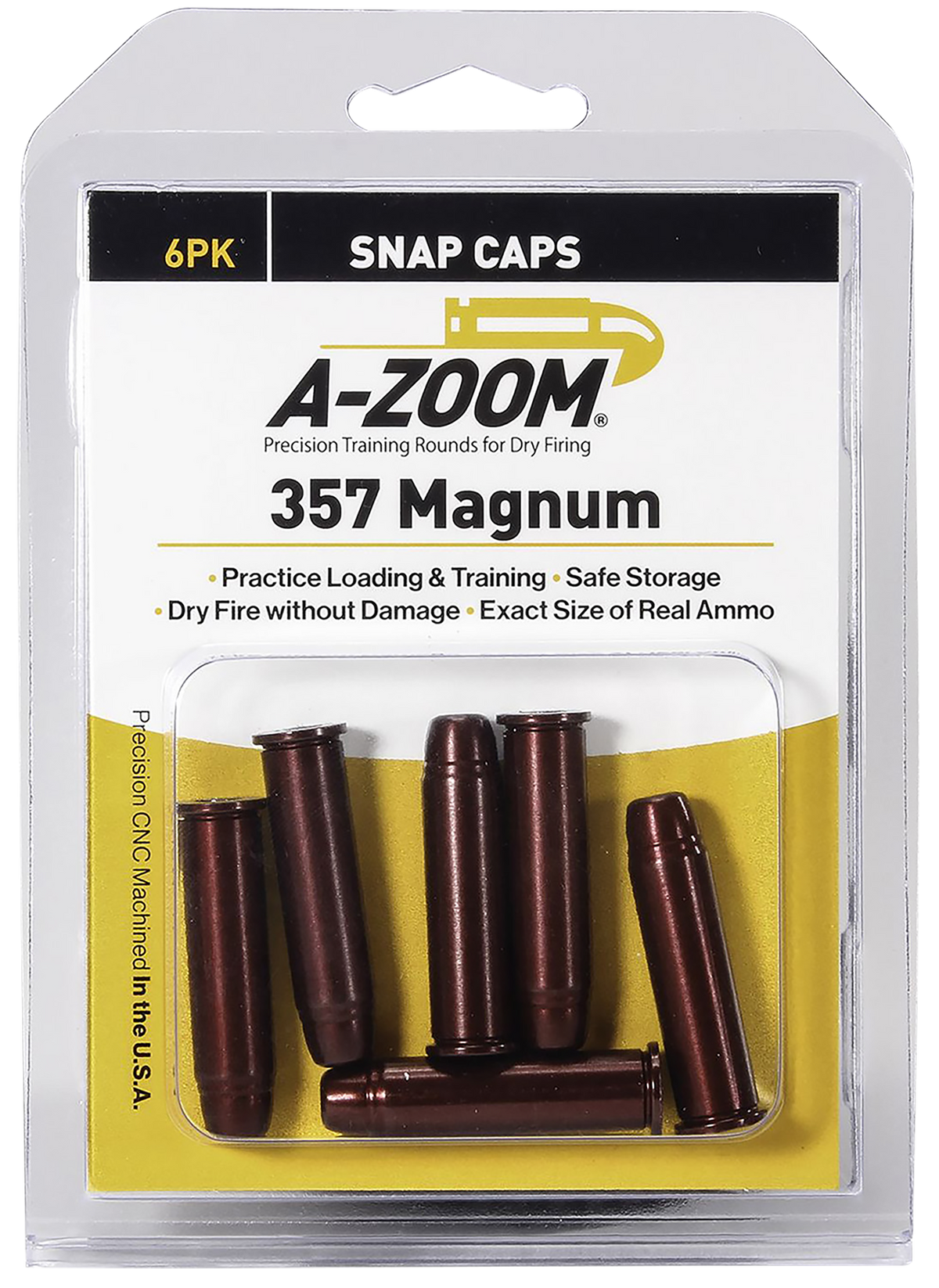 A-Zoom 16119 Revolver Snap Caps 357 Magnum 6-Pack — view 2