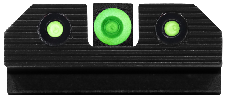XS Sights R3D 2.0 Night Sights fits Glock 42/43/43X/48 - Green Tritium Green Outline Front / Green Tritium Rear — view 2