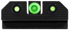 XS Sights R3D 2.0 Night Sights fits Glock 42/43/43X/48 - Green Tritium Green Outline Front / Green Tritium Rear — view 2