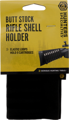 Hunters Specialties 00687 Buttstock Shell Holder Rifle 9 Round Black Elastic — view 2