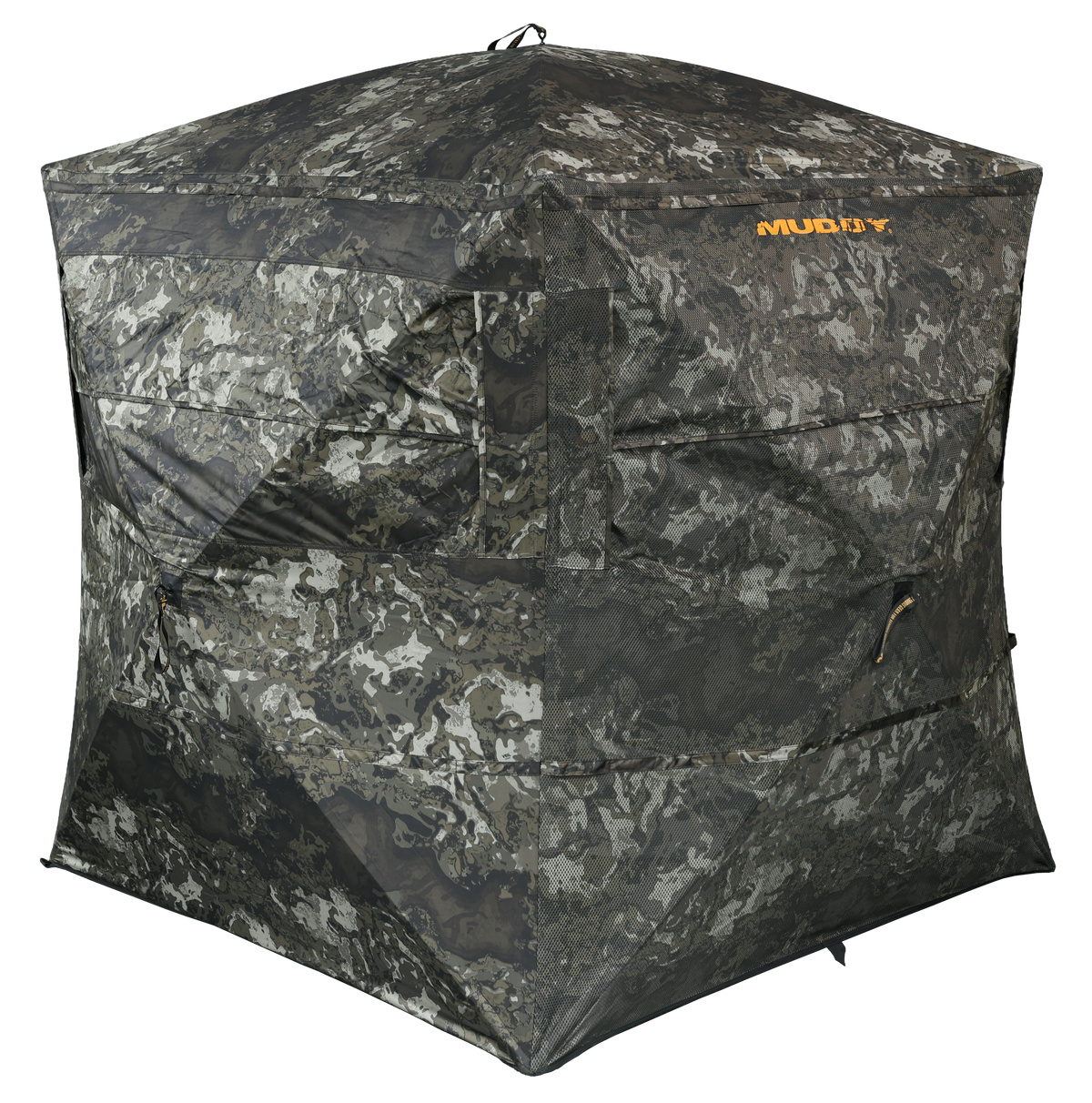 Walkers Game Ear Muddy PreVue Evo Max 58x58 2-Person Hunting Blind - Veil CNYN Grey 150D — view 2