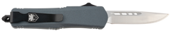 CobraTec Knives FS-3 Small 2.75" OTF D2 Steel Plain Blade Gray Aluminum Handle — view 2