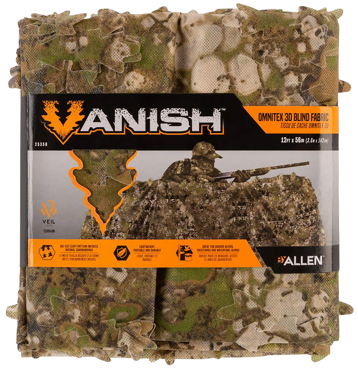 Vanish 25358 3D Blind Fabric Veil Terrain 3D Leafy Omnitex 12' x 56" — view 2