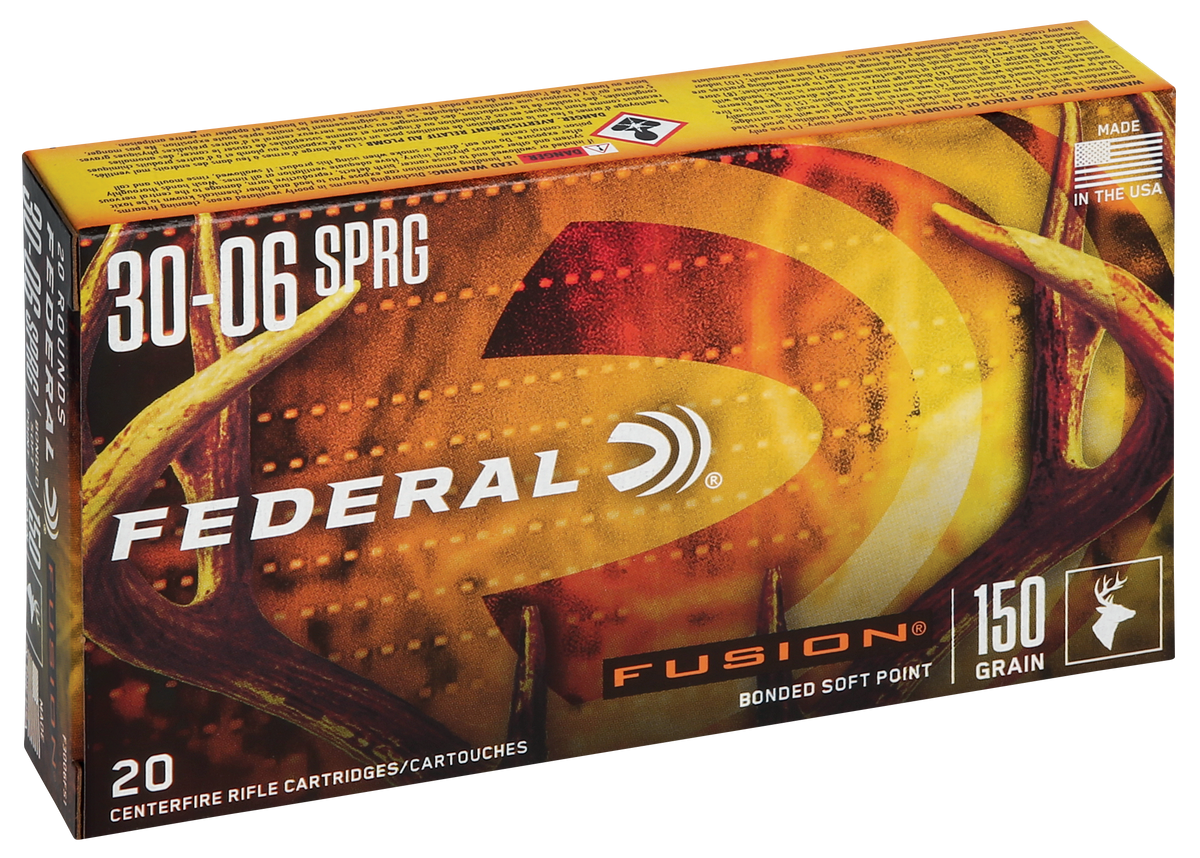 Federal F3006FS1 Fusion  30-06Springfield 150gr Bonded Soft Point 20 Per Box/10 Case — view 2
