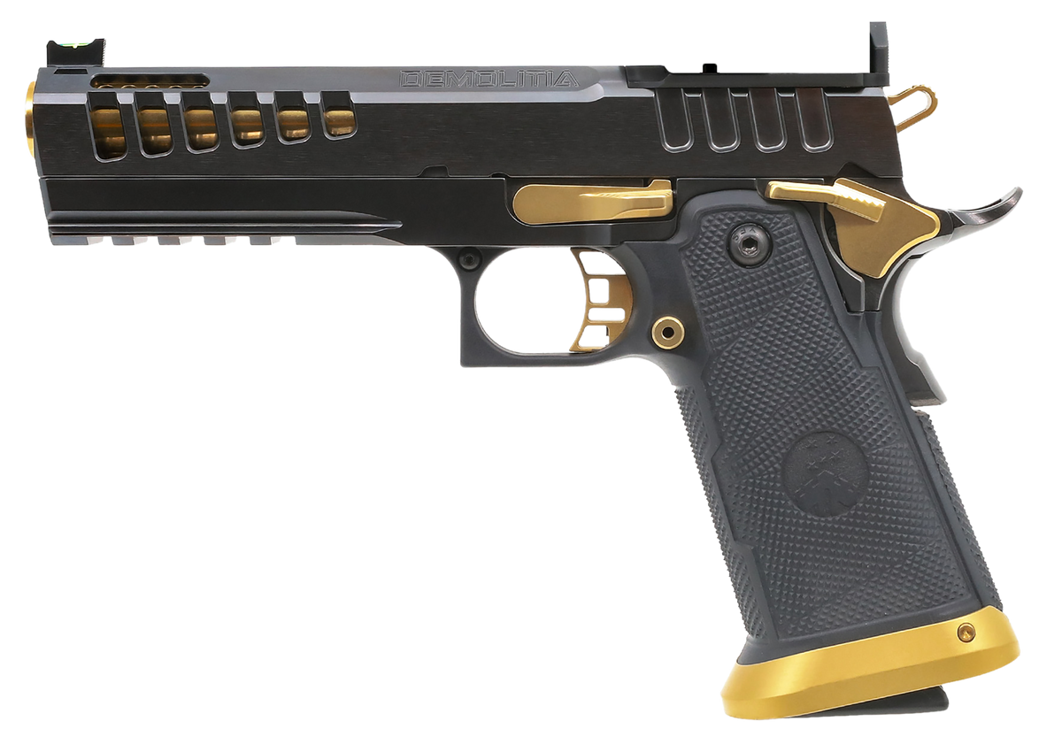 Watchtower Firearms Demolitia Elite 9mm Luger 5" 20+1 Semi-Auto Pistol - Gold/Graphite PVD — view 2