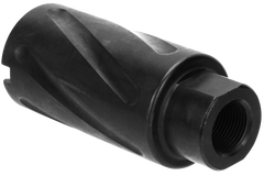TacFire MZ1007N Spiral Fluted Muzzle Brake 5.56x45mm NATO 1/2x28 Black Oxide Steel — view 2