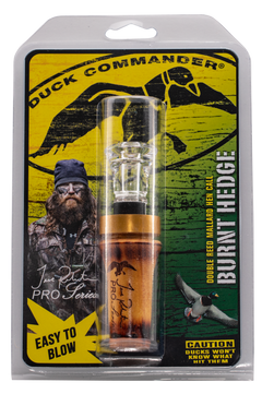 Duck Commander DCPROBH Pro Series Burnt Hedge Double Reed Mallard Hen Duck Call - Brown Wood — view 2