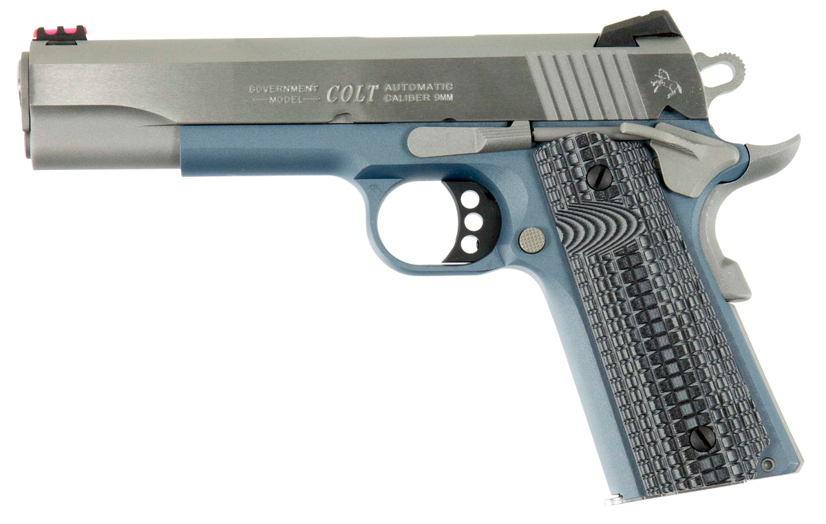 Colt Mfg 1911 Competition 9mm Luger 5" 9+1 SAO Pistol - Blue Titanium — view 2