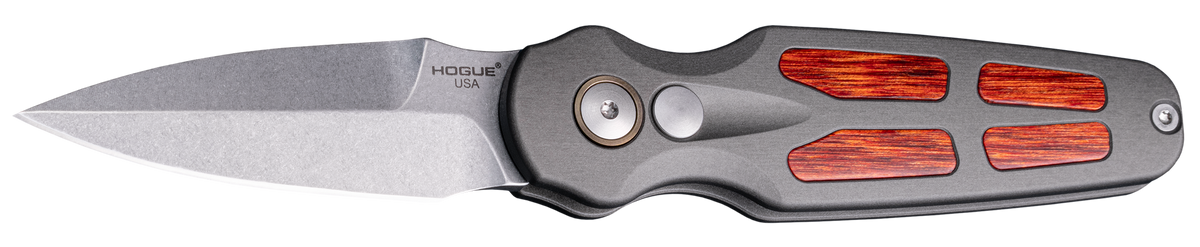 Hogue Ballista II 2.6" Automatic Bayonet Folding Knife - CPM-MagnaCut / Gray Aluminum — view 2