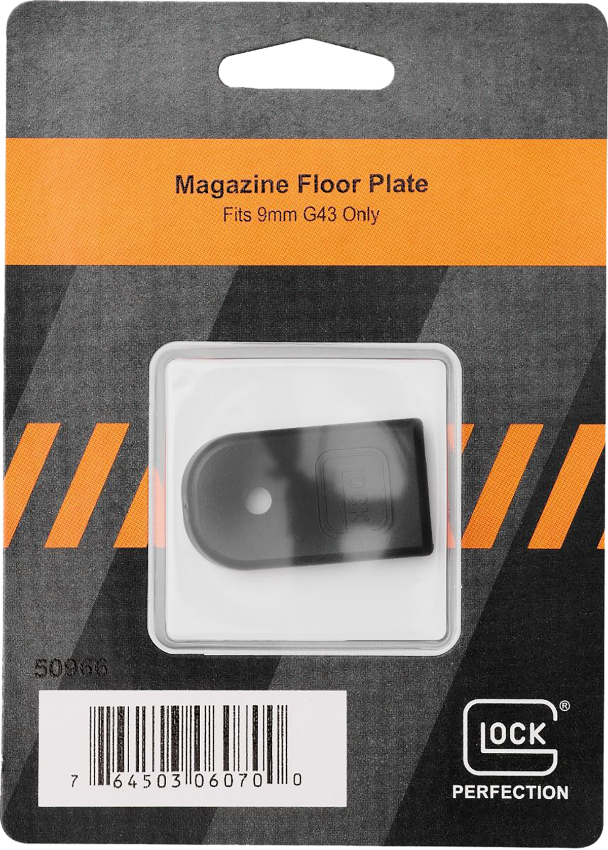 Glock 43 Slim 9mm Polymer Magazine Floor Plate - Black — view 2