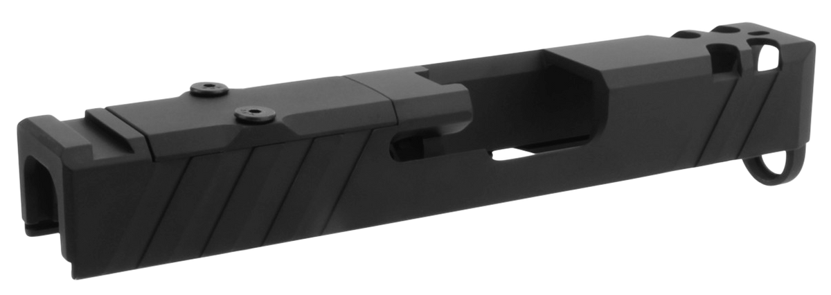 TacFire Replacement Slide 9mm Luger Optic Cut Slide Ports Graphite Black Cerakote - Glock 26 Gen3 — view 2