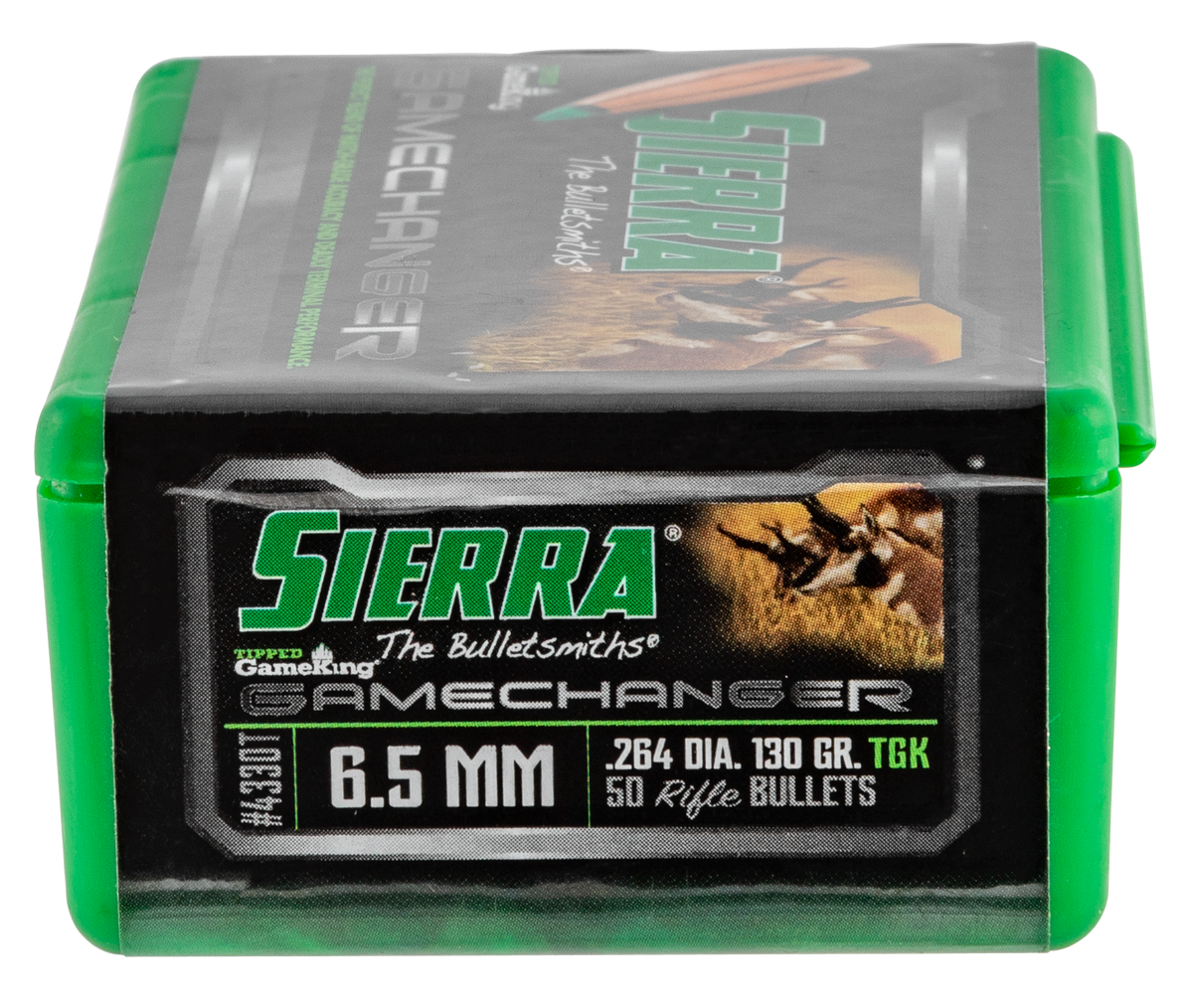Sierra Tipped GameKing 6.5 Creedmoor 130gr HPBT Reloading Bullets - 50/Box — view 2
