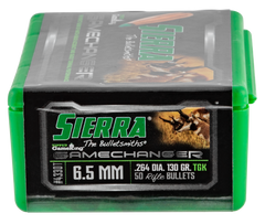 Sierra Tipped GameKing 6.5 Creedmoor 130gr HPBT Reloading Bullets - 50/Box — view 2