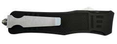 Xcaliber Knife Company 380 ACP Large 3.80" OTF Part Serrated Black 440C SS Blade, 5.30" Steel Handle — view 2