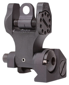 Troy Industries Rear Folding BattleSight Round AR-15 Black Hardcoat Anodized — view 2