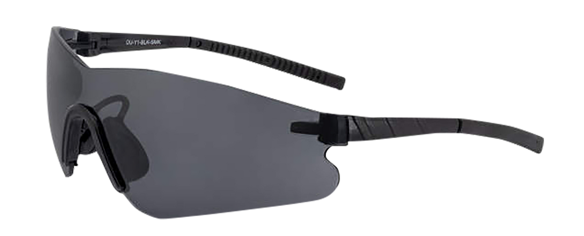 Radians DUY11020C Youth Safety Glasses Smoke Gray Lens Black Half Frame — view 2