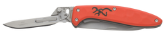 Browning Primal Scalpel 2 2.75" Folding Drop Point/Scalpel Plain Blade - Blaze Orange Handle — view 2