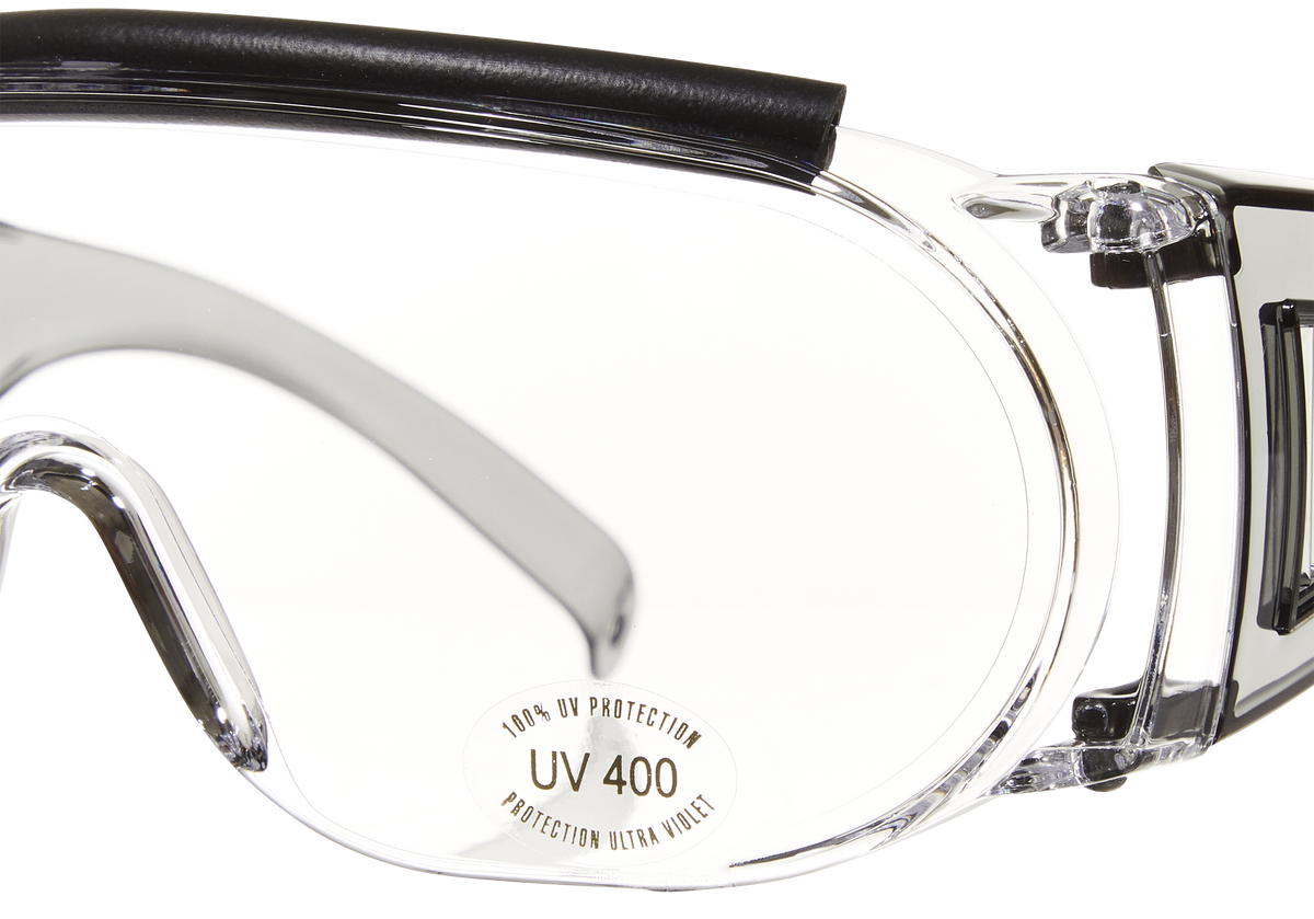 Allen 2169 Fit Over Shooting Glasses Adult Clear Lens Gray Frame — view 2