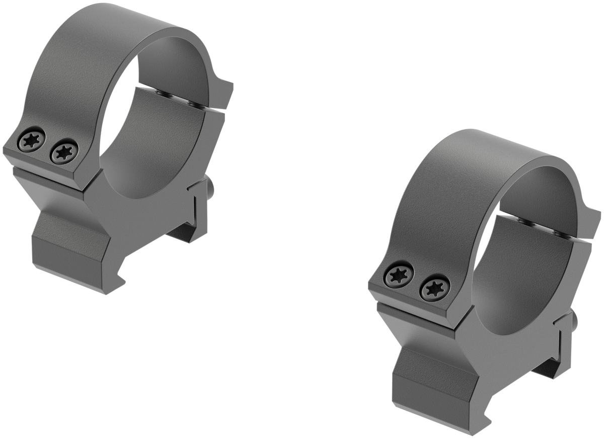 Leupold PRW2 Cross-Slot 30mm Medium Matte Black Scope Rings - Steel — view 2
