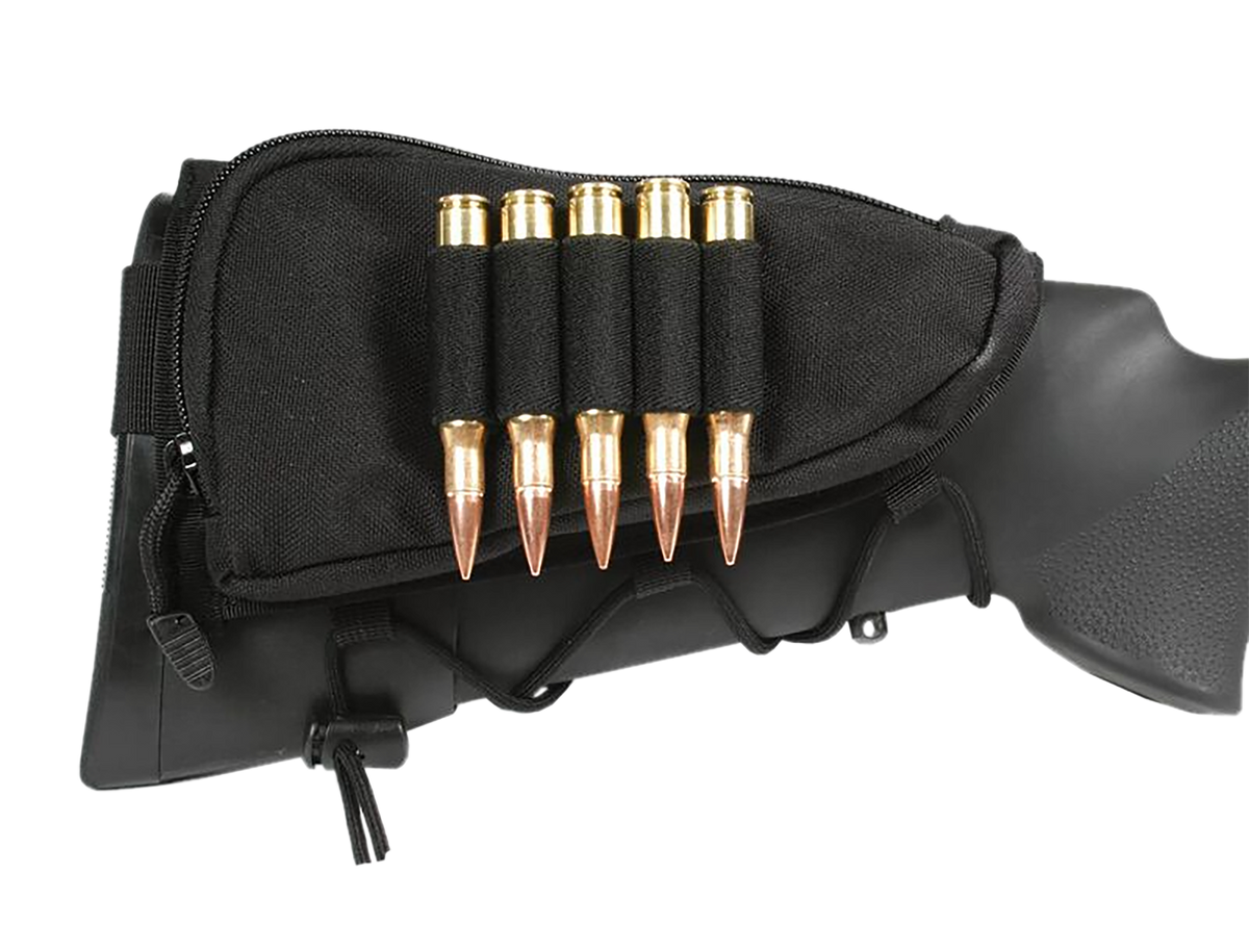 Blackhawk Ammo Cheek Pad 1000D Nylon Black Rifle Buttstock 5-Rd Holder — view 2