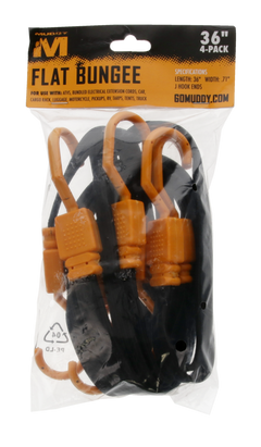 Walkers Game Ear Muddy 36" Flat Bungee 1" Width - 4 Pack — view 2