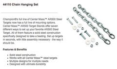 Champion Targets 44110 Chain Hanging Set 18" Silver Steel for Center Mass AR500 Targets — view 2
