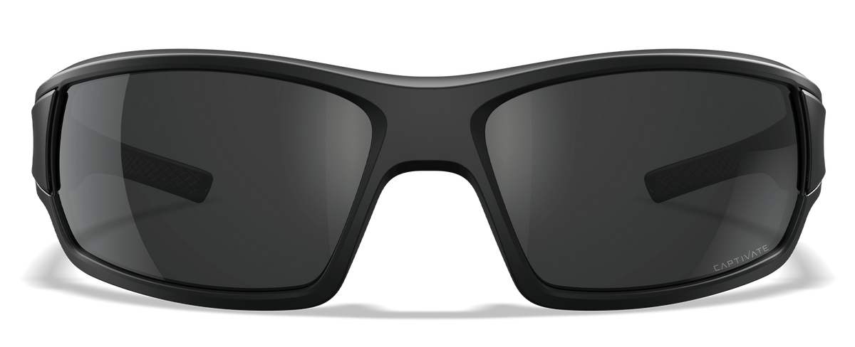 Wiley X Breach 2.5 XL CAPTIVATE Gray/Clear Lens Matte Black Frame Safety Glasses — view 2