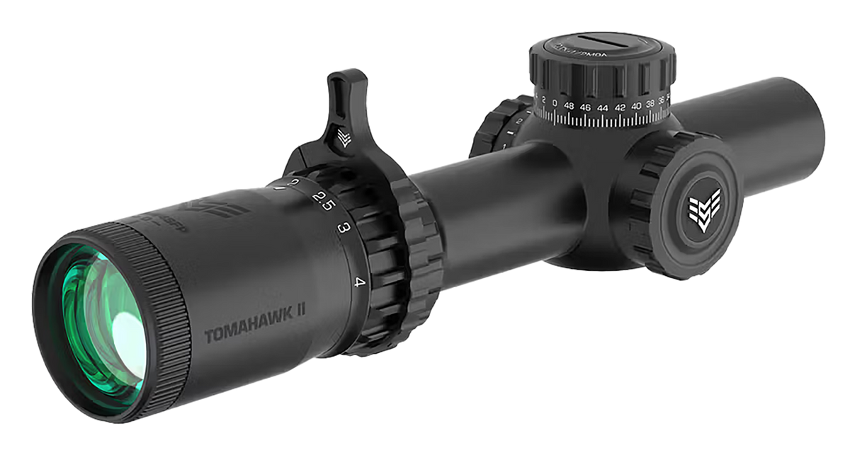 Swampfox Optics Tomahawk II 1-4x24mm 30mm Tube SFP BDC Green Reticle Riflescope — view 2