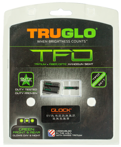TruGlo TFO Sig Sauer P-Series #6 Front/#8 Rear Green Tritium Fiber Optic Pistol Sight Set — view 2