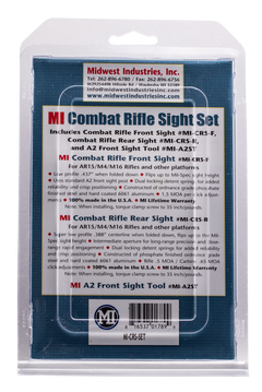 Midwest Industries Combat Rifle Sight Set Black Flip Up Front & Rear for AR-15/M4/M16 — view 2