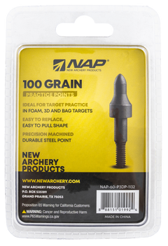 NAP 3D Practice Points Field Tips Fixed 100gr 11/32" Steel 12-Pack — view 2