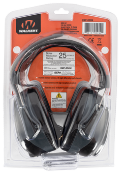 Walkers Game Ear GWPRDOM AM/FM Digital Muff 25 dB Over the Head Electronic Earmuff - Black — view 2