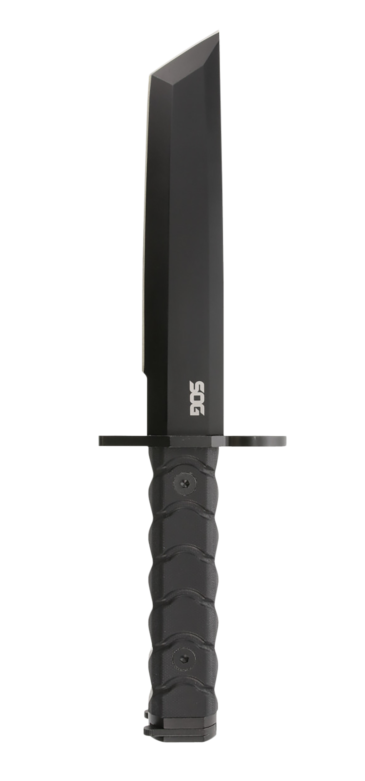 S.O.G Bayonet 7" Fixed Tanto Plain Edge AUS-8 Black G-10 Handle — view 2