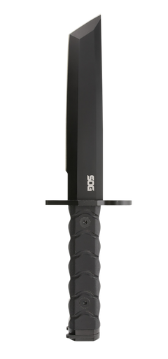 S.O.G Bayonet 7" Fixed Tanto Plain Edge AUS-8 Black G-10 Handle — view 2