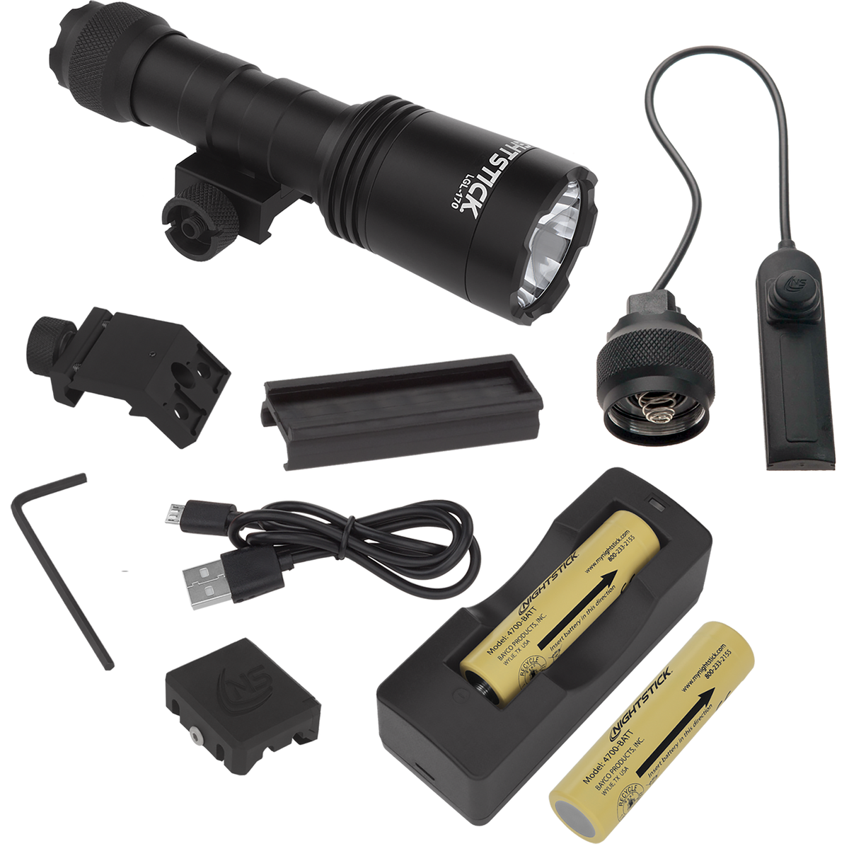 Bayco Nightstick LGL170 Rechargeable Full-Size Long Gun Light Kit 1500 Lumens Black Anodized — view 2