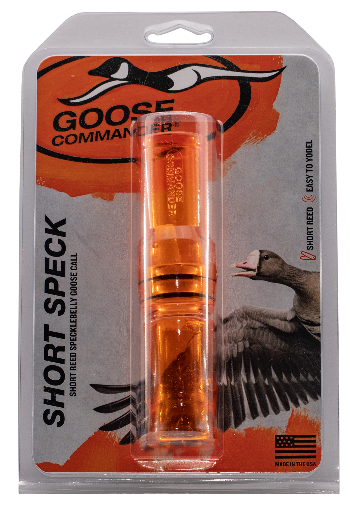 Duck Commander Goose Commander DCSPECK2 Single Reed Specklebelly Goose Call - Orange Polycarbonate — view 2