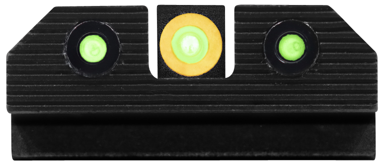 XS Sights R3D 2.0 Night Sights for Glock - 3-Dot Green Tritium Orange Outline Front / Green Tritium Rear — view 2