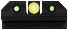XS Sights R3D 2.0 Night Sights for Glock - 3-Dot Green Tritium Orange Outline Front / Green Tritium Rear — view 2