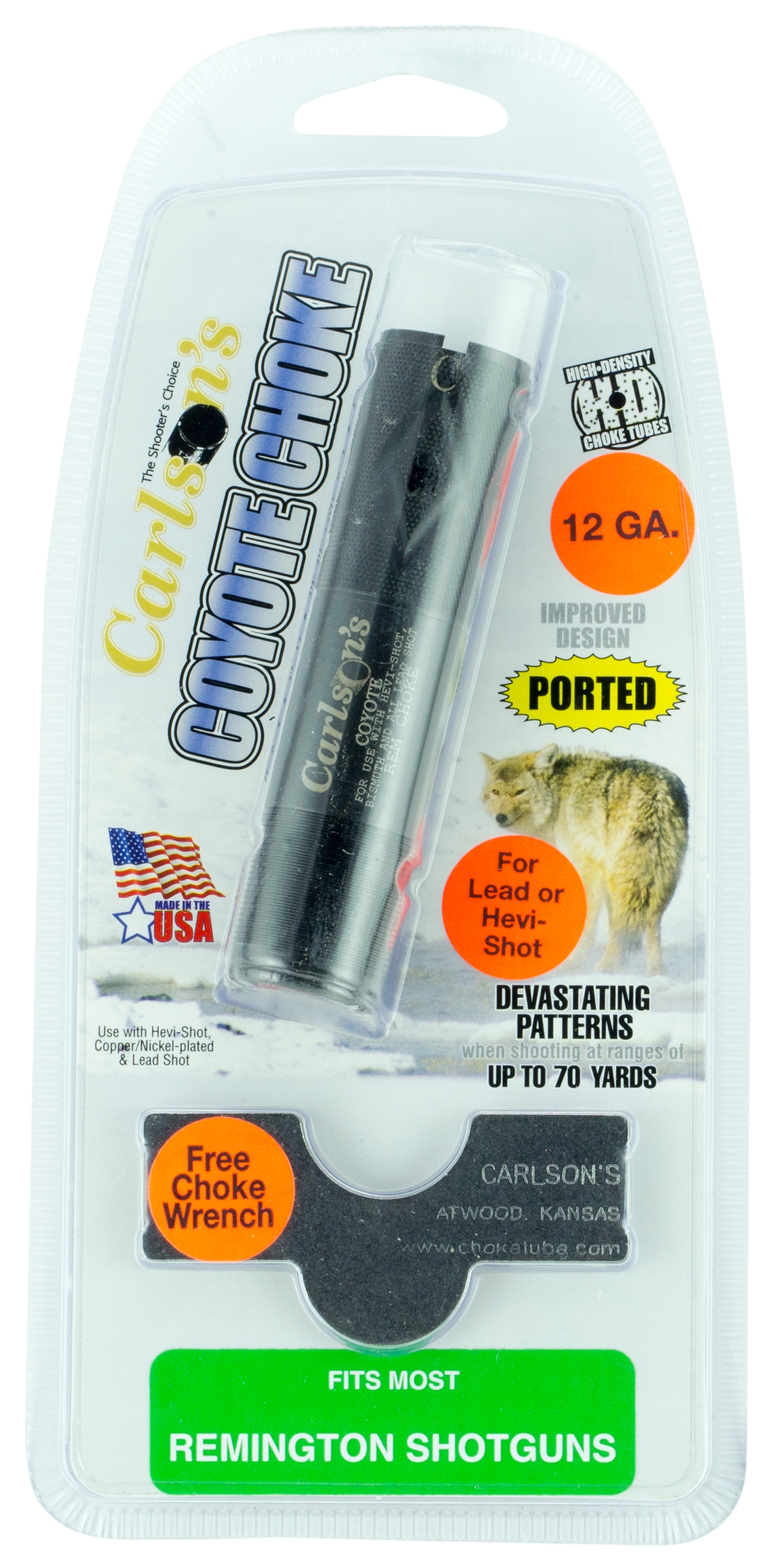 Carlsons Coyote 12 Gauge Ported Choke Tube - Remington Rem Choke - 17-4 Stainless Steel — view 2