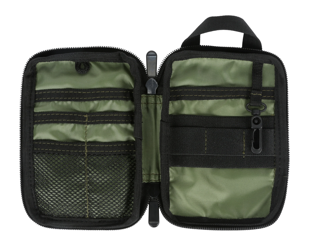 US PeaceKeeper P22046 EDC Pocket Organizer Pouch 4" x 6" OD Green 1000D Nylon — view 2