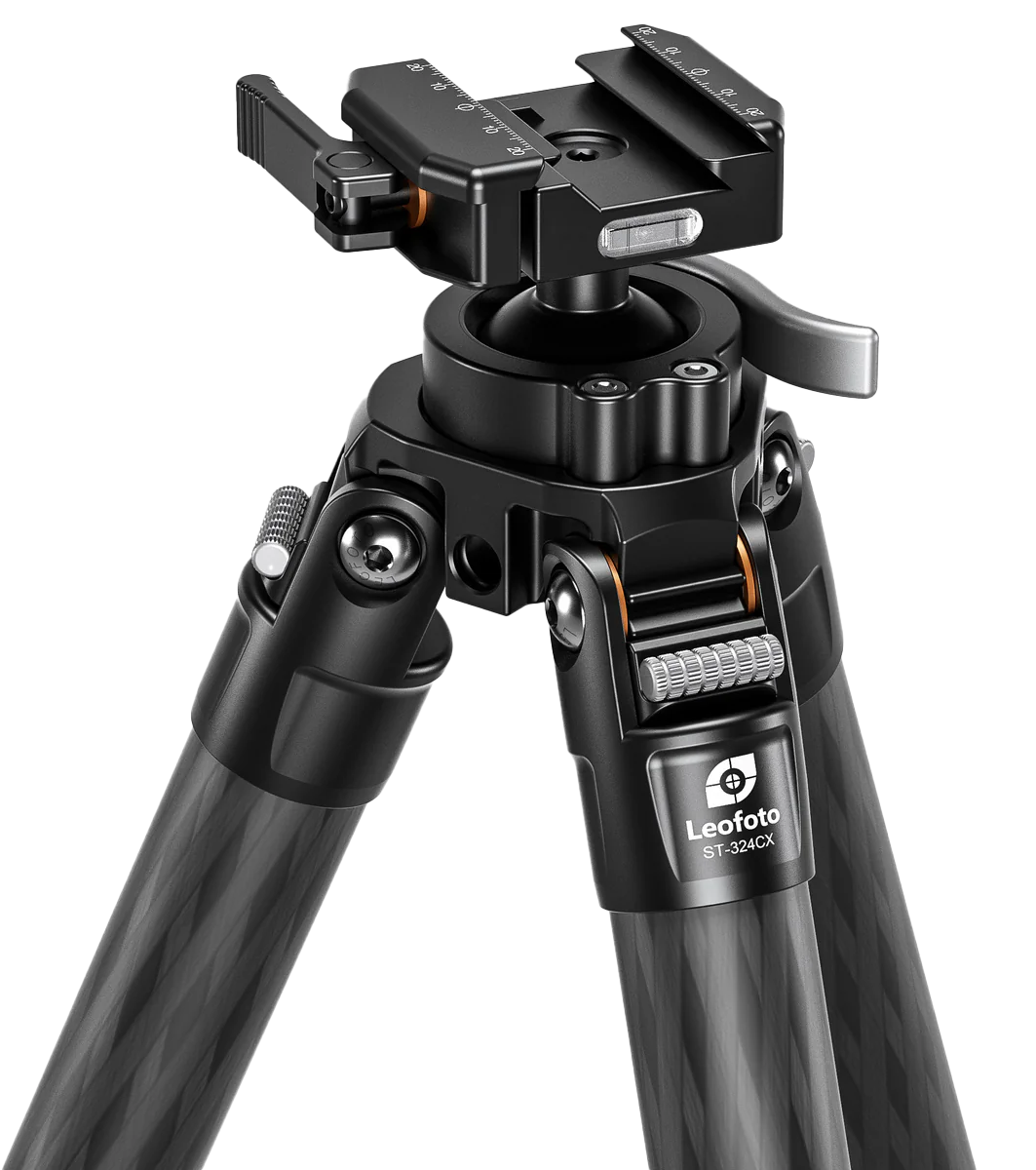 Leofoto USA ST-364CX Carbon Fiber Tripod Black - Integrated Ball Head — view 2